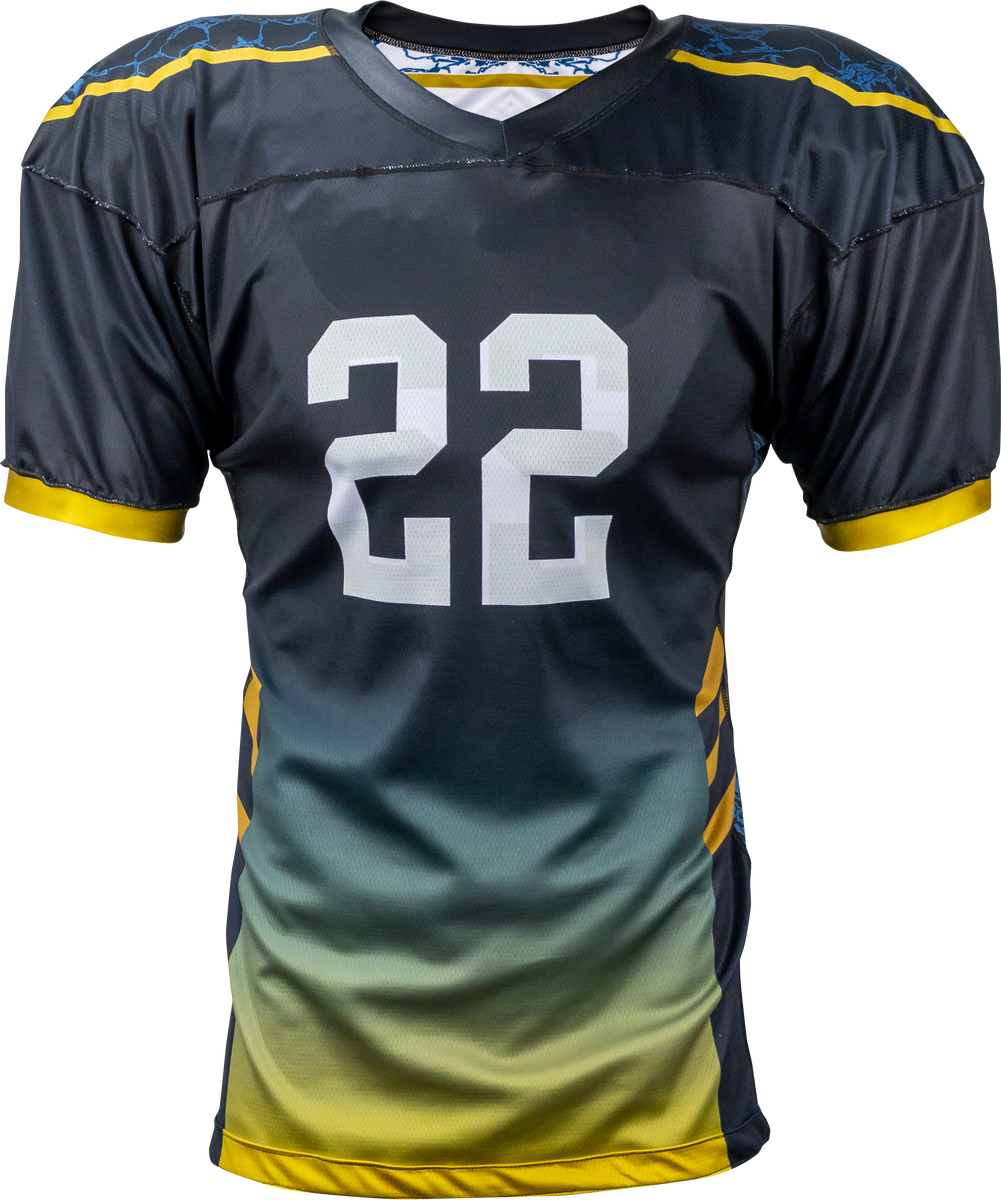 yellow american football jersey
